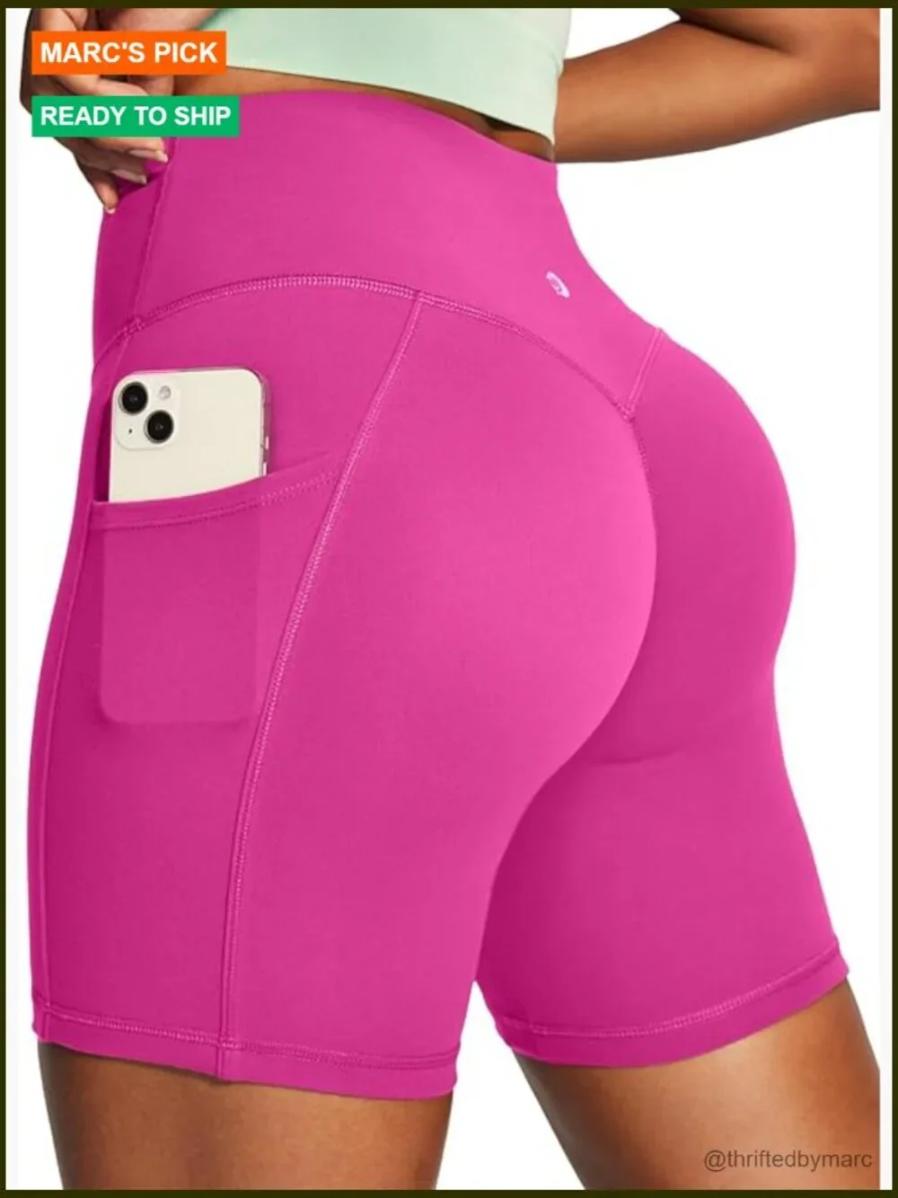 Scrunch Butt Lifting Biker Shorts with Pockets High Waisted 6